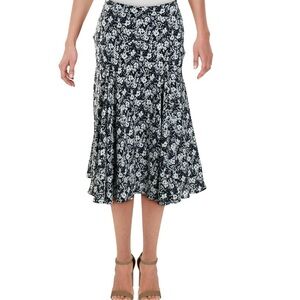 NWT Lauren Ralph Lauren Size 10 Navy, Floral Aline Skirt